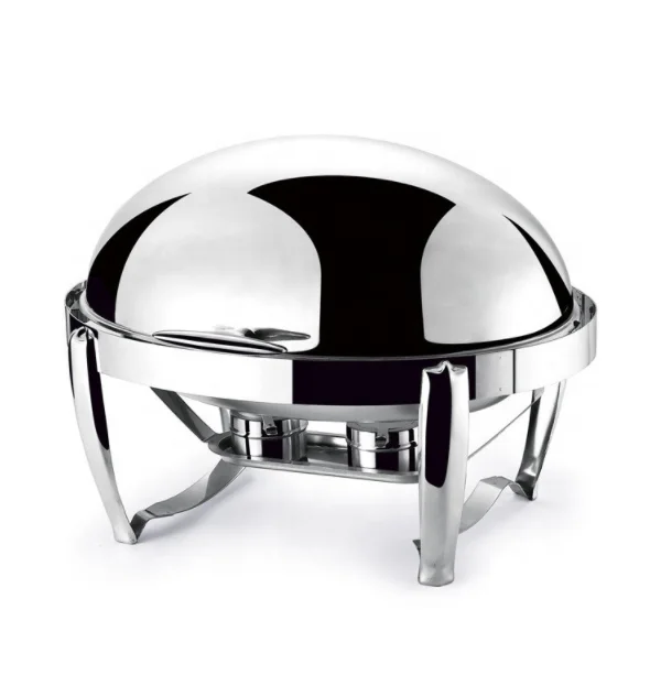 Canteen Fast Food Equipment Chafing Dish Delux Stainless Steel Cheap Indian Oval Shaped Gold Plated Food Warmer Chafing Dish