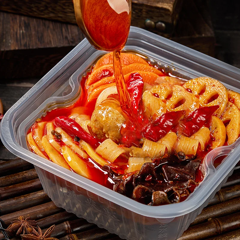 Wholesale self heating hotpot 260g Chinese food exotic snack instant meatball version self heating hotpot