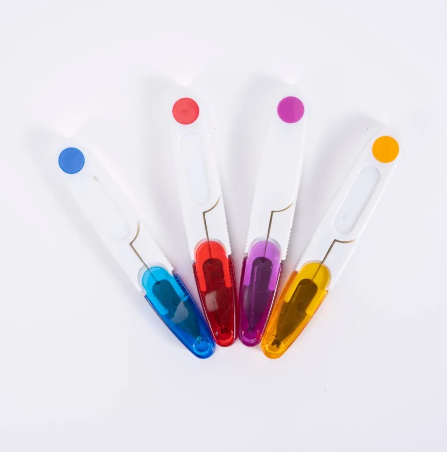 Embroidery Cross-Stitch Craft Thread Cutter Yarn Scissor with Protective Cover Sewing Scissors Clothes Thread