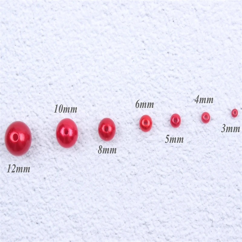 1150pcs ABS Flower Box Colorful Magic Round Hole Pearl Beads Loose Bulk Mix Size Resin Pearls For Jewel Clothing Accessories