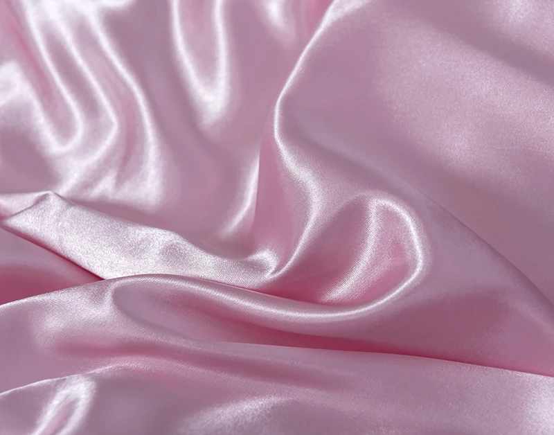 2024 Trending Products OEM ODM Home Hotel Romantic Pink Silk Quilt Cover Bedding Set