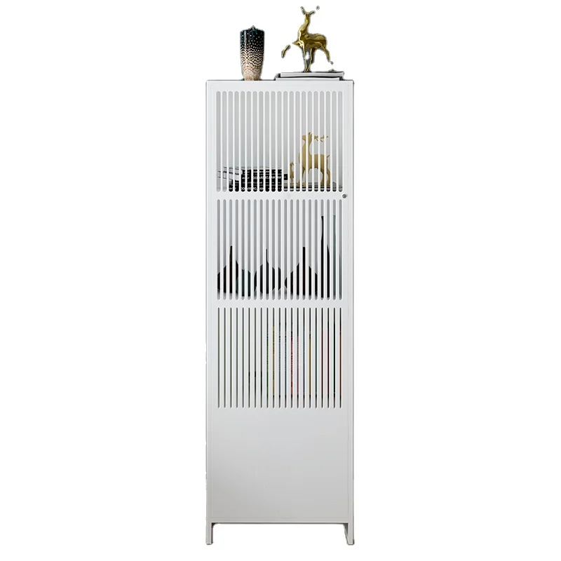 Factory design iron side cabinet wine cabinet tea cupboard storage bookcase fashion corner chest