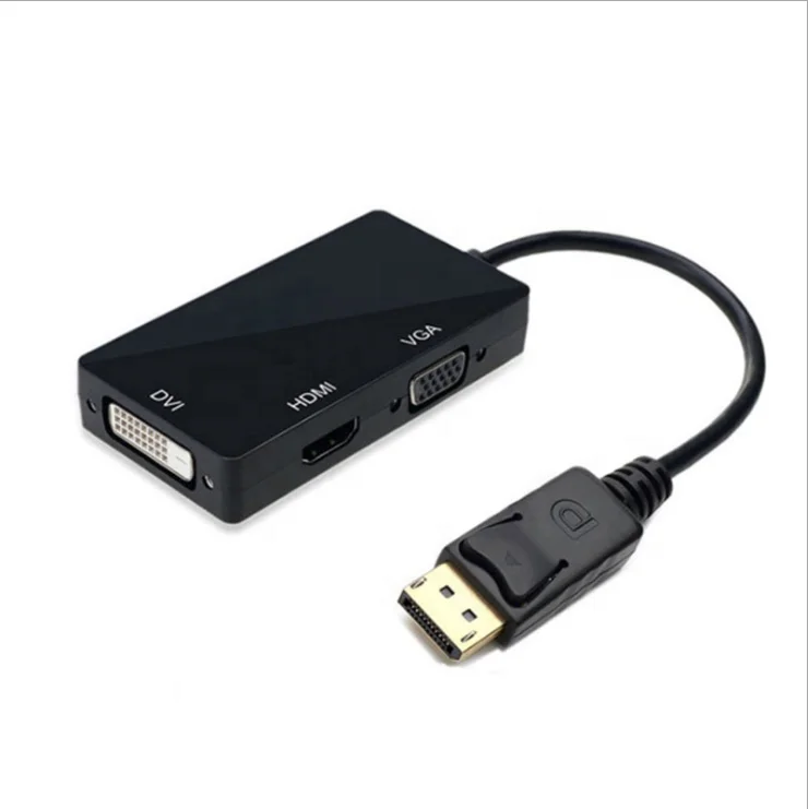 
 Адаптер Displayport на HDTV DVI VGA, переходник DP 3 в 1 для ПК  