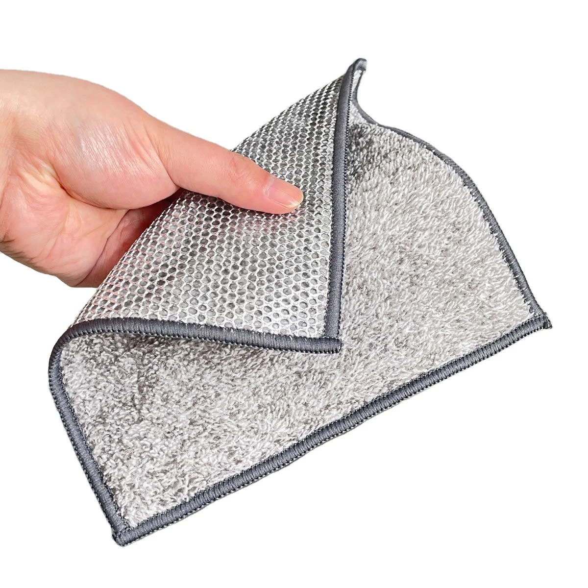 Wool Dish Towel, and Food Storage Containers Metal Wire Cleaning Mesh Dishcloth, Quick-drying Oil-absorbing Steel Kitchen Square