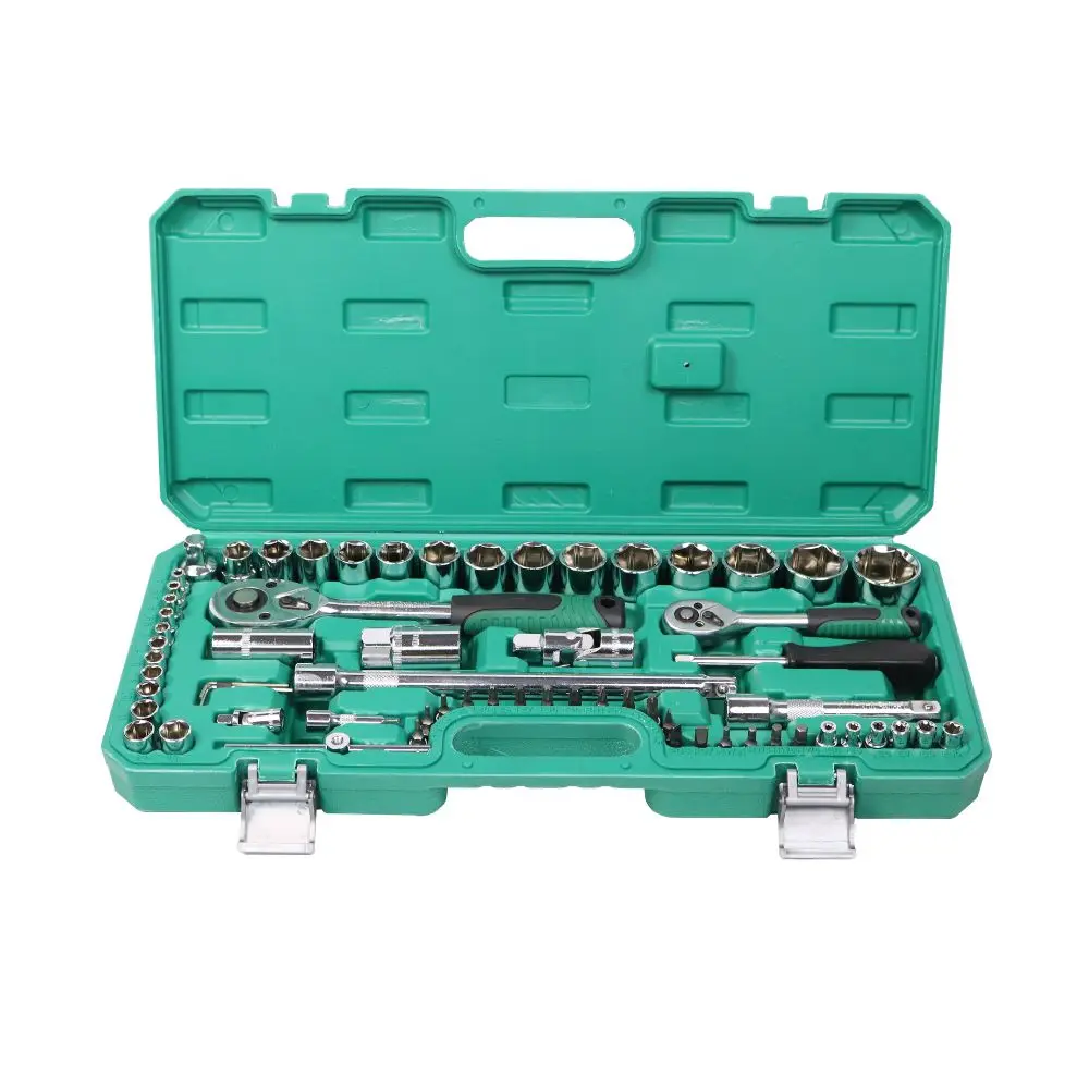 WZAUTO 65 pcs Hardware Multi Hand Tools Kit Combination Spanner Wrench Bicycle Repair Home Sockets Tool Set Box