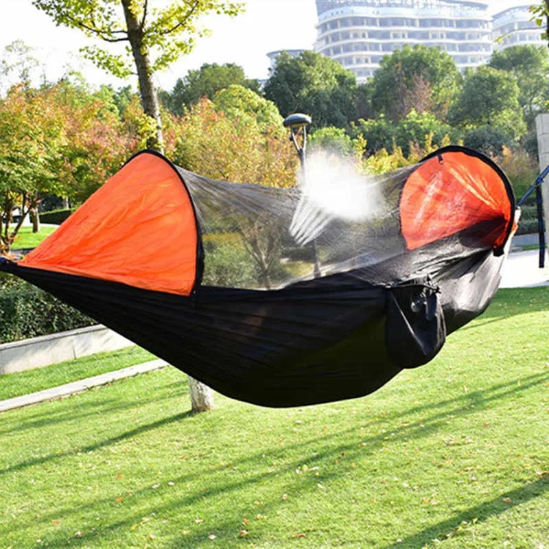 2 Persons Comfortable 360 Degree Quick Open Pop Up Automatic Camping Mosquito Net Outdoor Aerial Travel Hammock