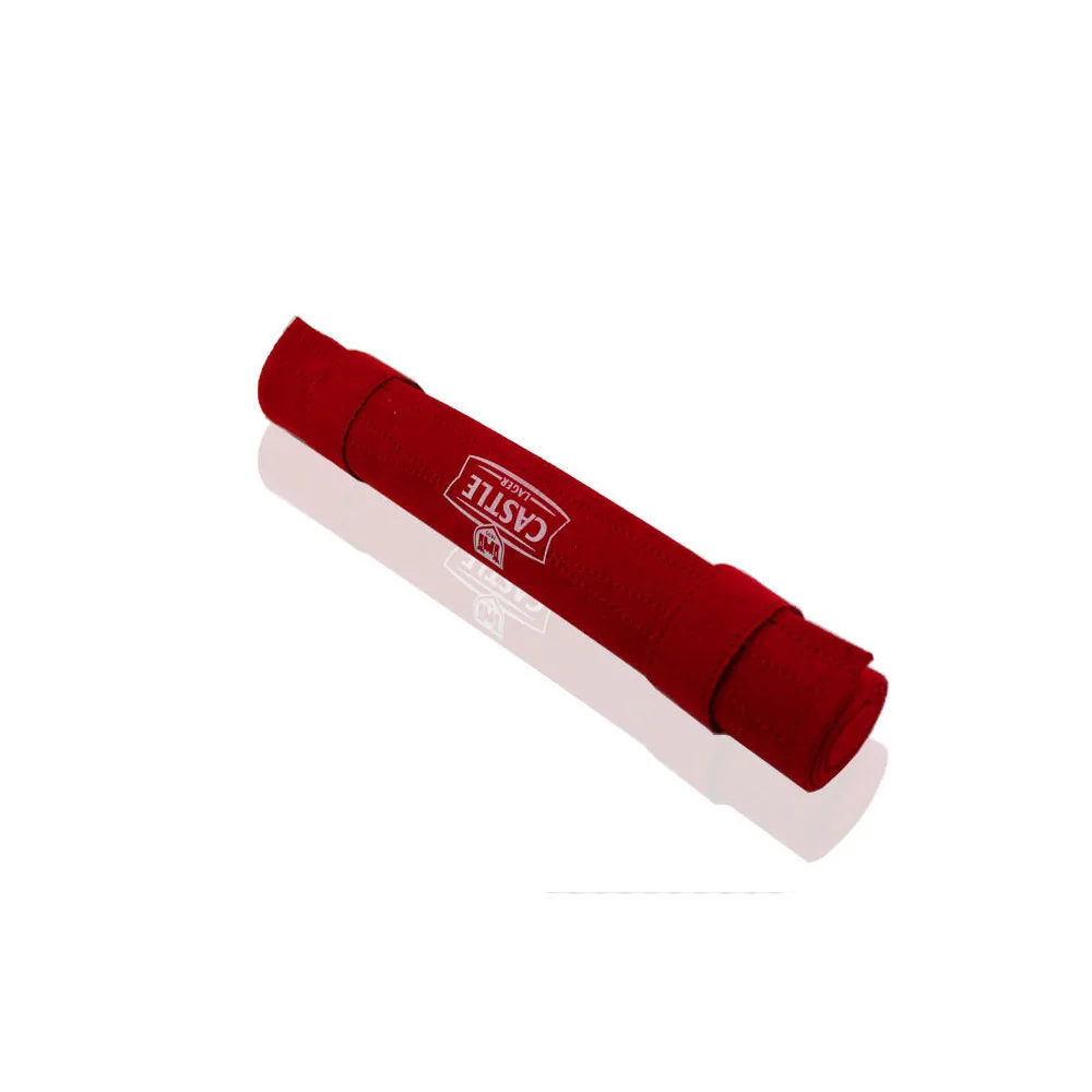 Portable red PU leather roll up travel dice custom backgammon set