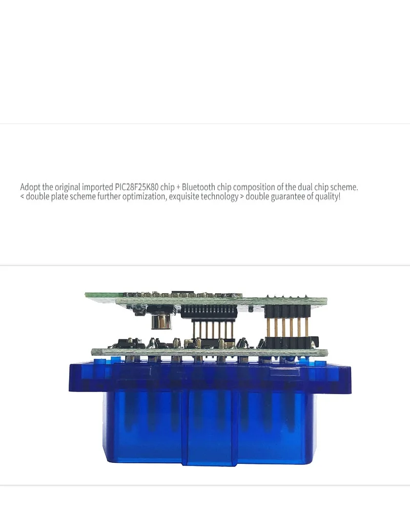 OBD2 car diagnostic instrument 25K80 V1.5 dual board elm327 car failure detector