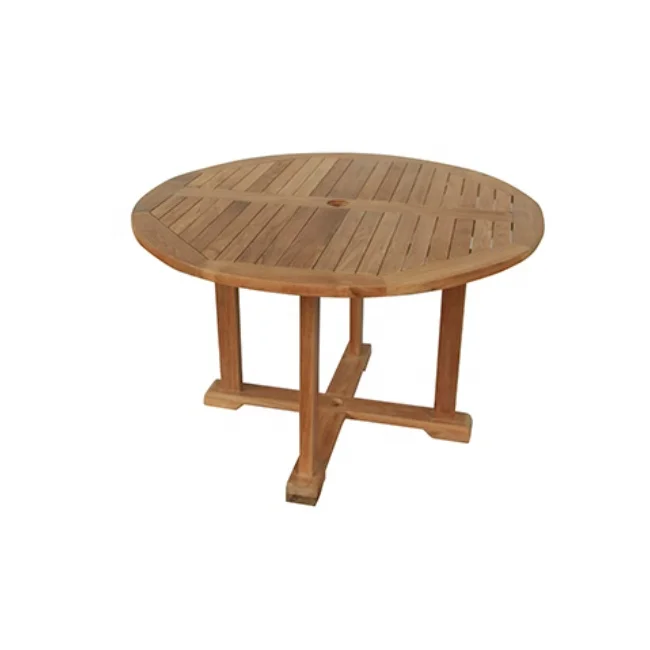 latest design Garden wooden Folding Table Round handmade of top grade Teak Wood originally from Indonesia