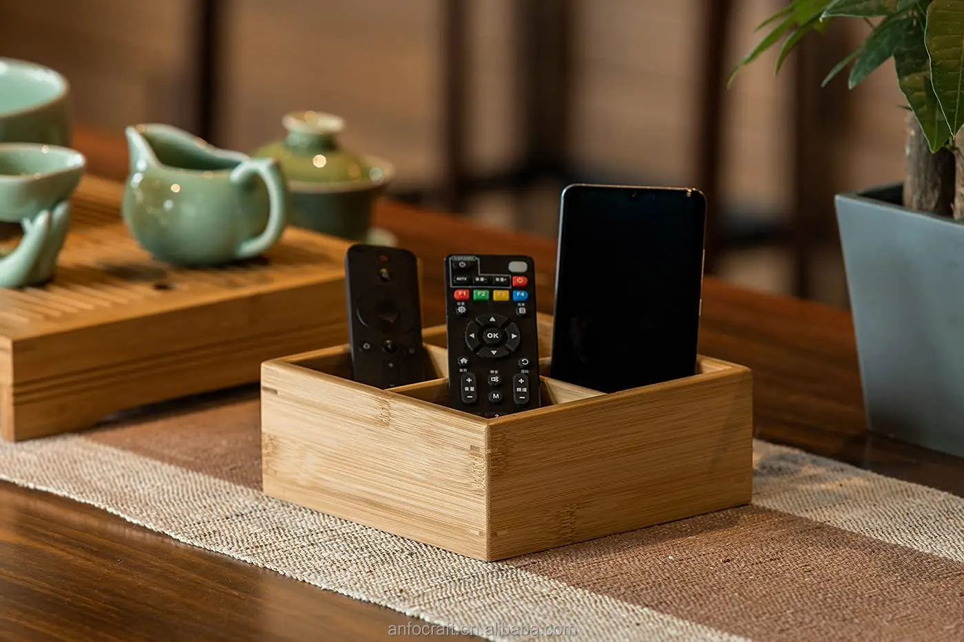 Bamboo Closet Drawer Divider  Storage Organizer with  Compartments Drawer Organizer Storage Box for Belts Ties Bras Briefs Socks