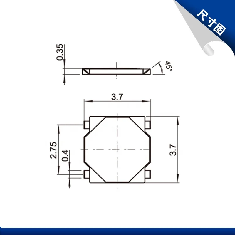3.7*3.7*0.35 Tact Switch DIP Tactile micro Push Button Switch SMD Micro Switch For Electronic Mobile Devices A005