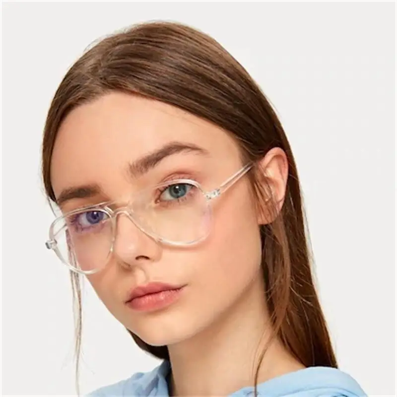 Top Transparent Aviation Glasses Frame Women Vintage Clear Frame Glasses Plastic Eyeglass Frames Female Designer Eyewear