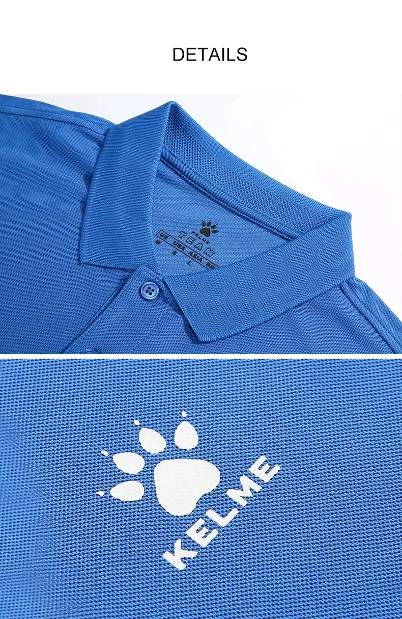 Мужская Тренировочная футболка-поло KELME летние хлопковые рубашки для бега повседневные топы с коротким рукавом высококачественные поло мужчин