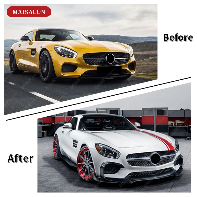 High Quality Body Kit For Mercedes-Benz AMG GT RZ Style Carbon Fiber Front Lip Side Skirt Spoiler rear diffuser 2018-2020