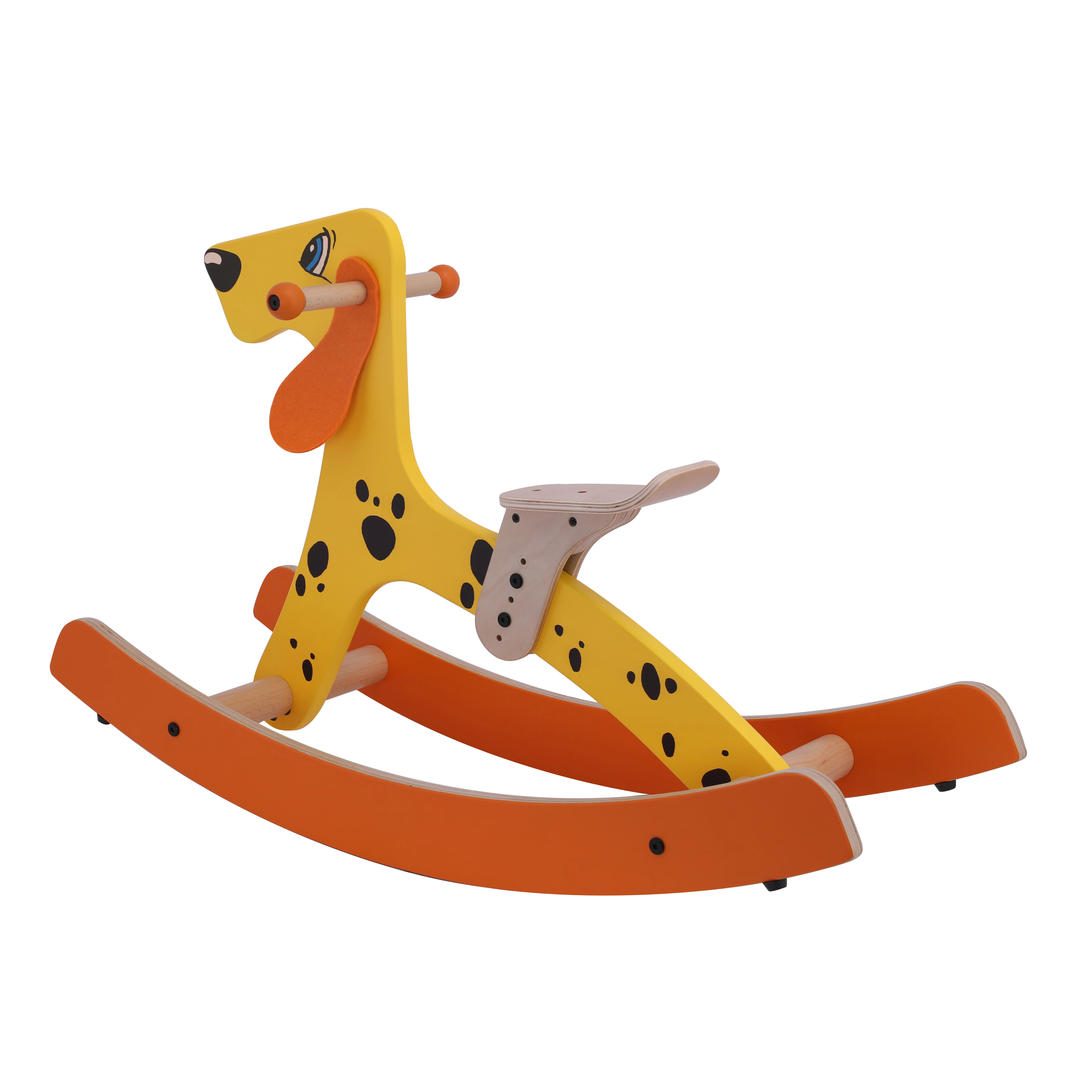 Custom Logo Wooden Rocking Horse For Sale 2 Years Old Kids Wooden Rocking Horse