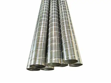 Galvanized Steel Spiral Duct Outdoor Ventilation Wind Tube Aluminum Foil Wood Factories Hospitals Gyms Parks Dining Areas