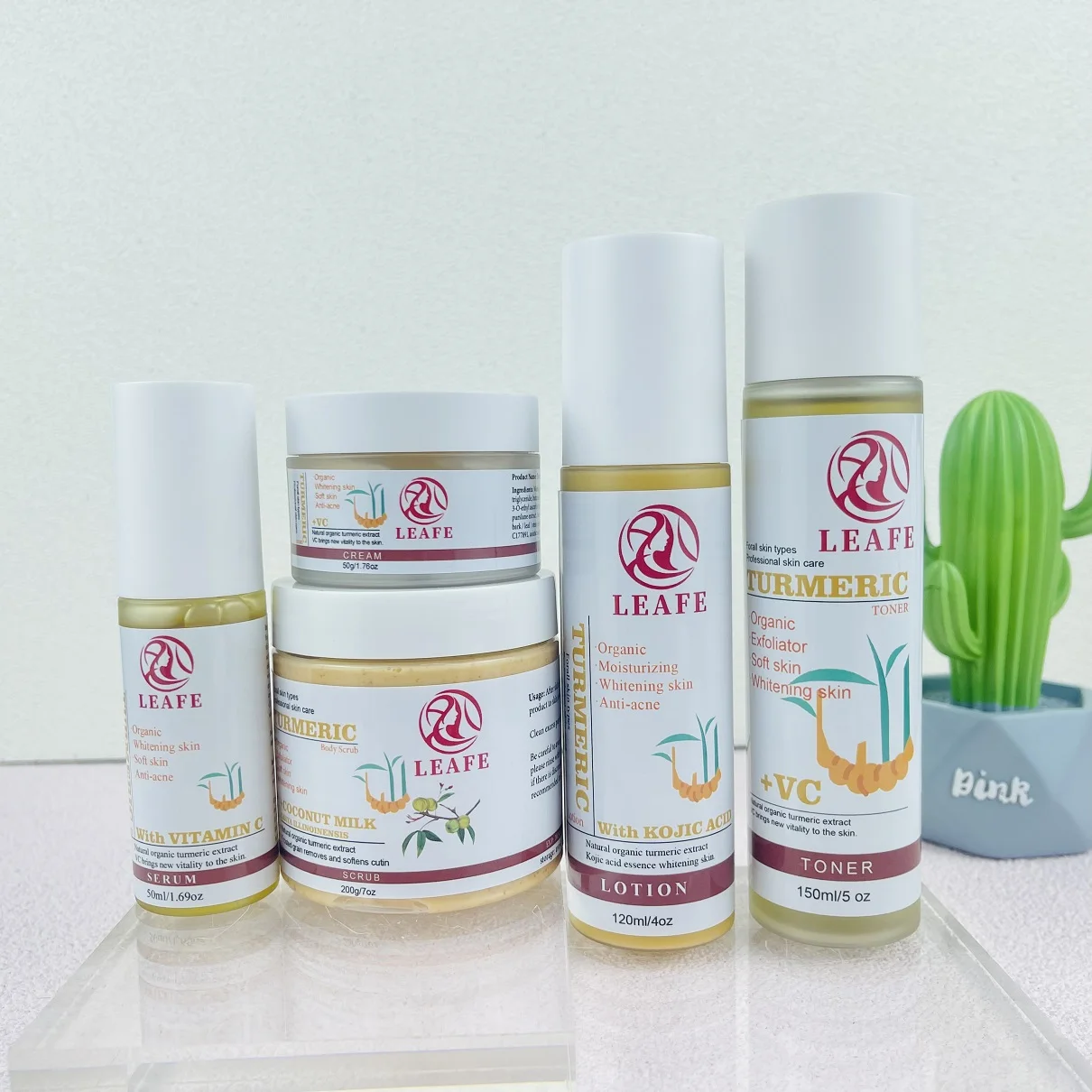 High End Korean Anti Aging Skin Care Set Organic Turmeric Face Products Skin Care Private Label Turmeric Acne-Aid Skin Care Set