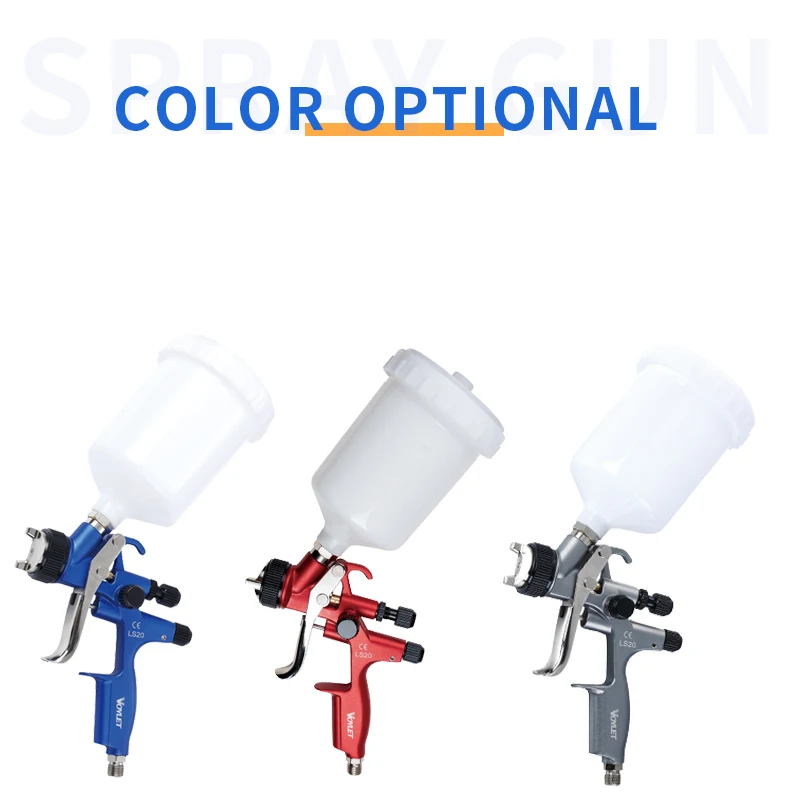 Voylet LS20 Professional HVLP Spray Gun 1.3MM Nozzle Auto Body Car Paint Gun Automotive Air Spray Gun