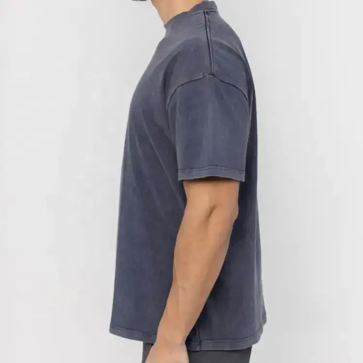 DOVEN OEM Manufacturer Custom Logo Tshirt Cotton Heavyweight Mens Vintage Acid Washed Boxy Oversized Tshirt Unisex