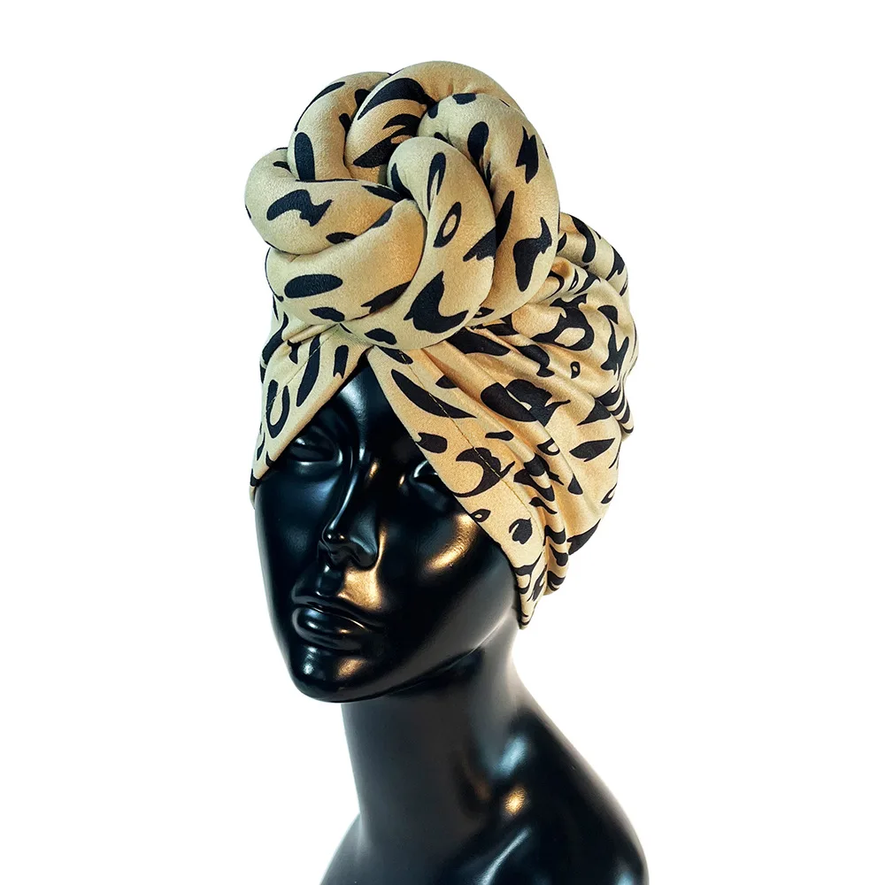 Zifeng OEM Sombrero Turbante Para Mujer Muslim Braided Bouquet Hair Turban Hijab