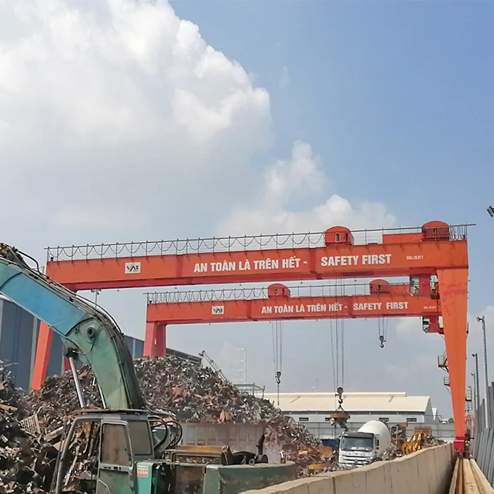 Hot sale brand 10 ton factory use winch trolley gantry crane with grab