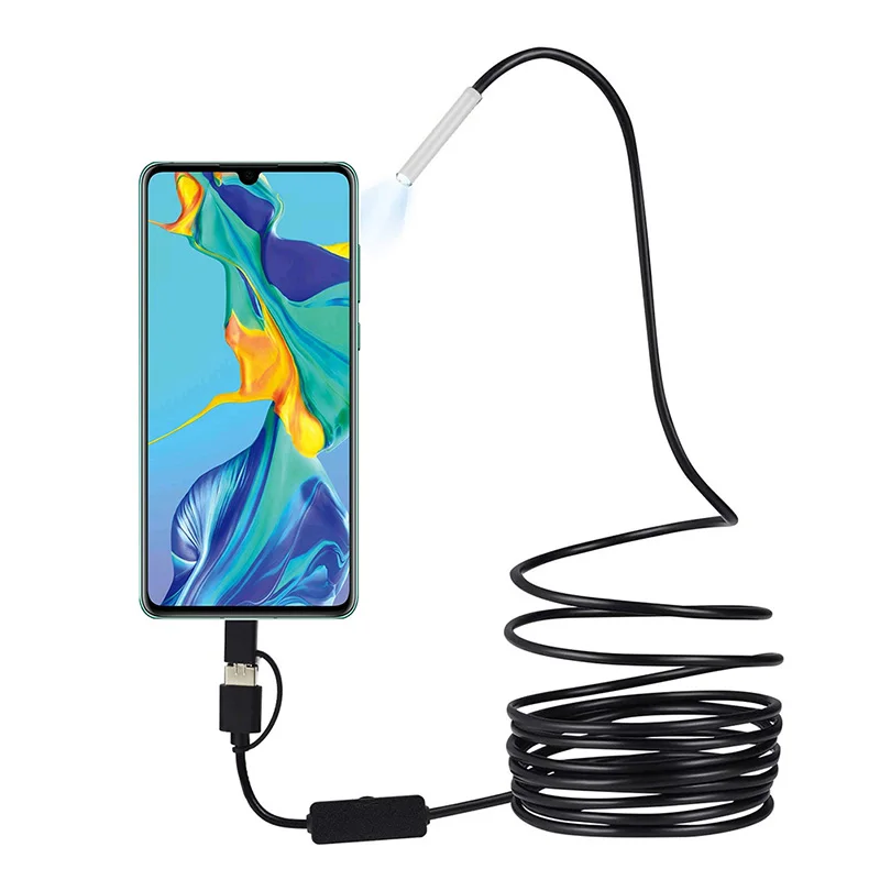 2.0MP  3-in-1 USB Endoscope single lens Camera IP67 Waterproof Sewer Camera 6LED for Android, MacBook & Windows PC  3.5m