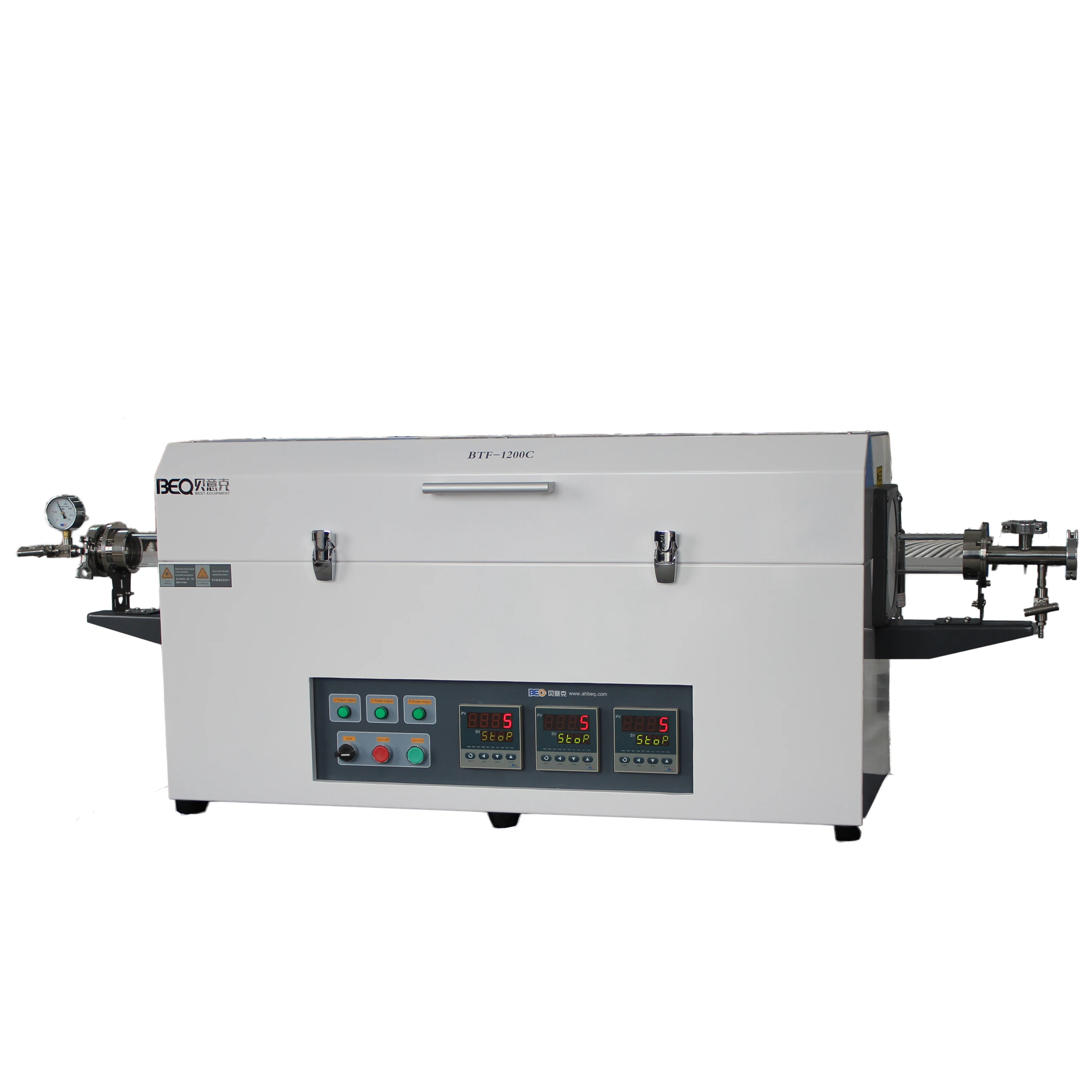 
open type three heat zone tube furnace 