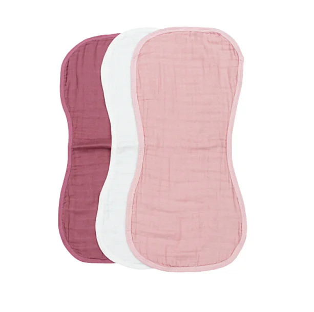 Hot sales large size absorbent soft plain washcloths newborn organic cotton bibs baby bamboo muslin burp cloth