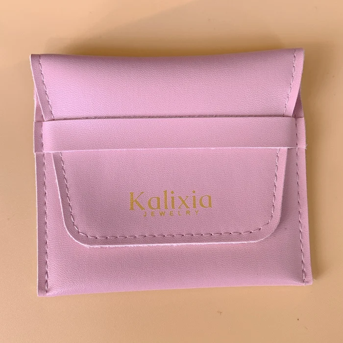 pink leather white fauxleather pouches leather faux velvet bag jewelry pouch jewelry bag vegan leather