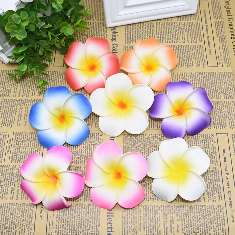 YOPIN-1275 Wholesale EVA Frangipani Flower Artificial Foam Frangipani Flowers