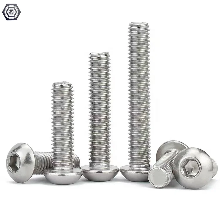 china screw manufacture ISO7380 Hexagon Socket Machine Thread Stainless Steel Screws