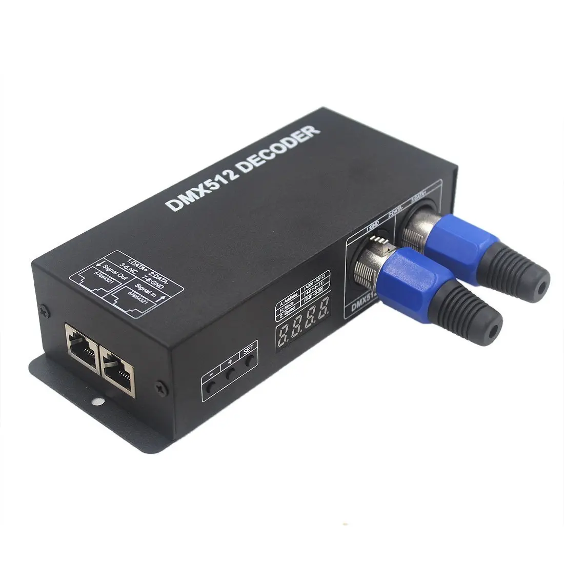 Высококачественный 4A 4-канальный dmx контроллер PWM-контроль сигнала цифровой дисплей DMX512 декодер для RGBW полосы