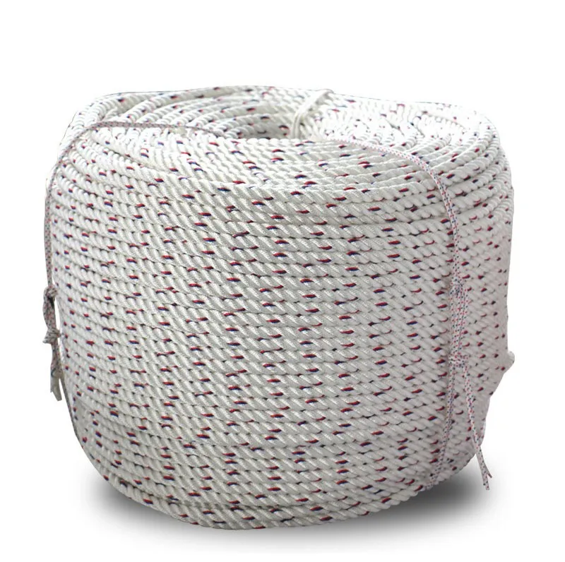 Витой хлопкополиэфирная ткань pp веревочки 3 strand канат морской