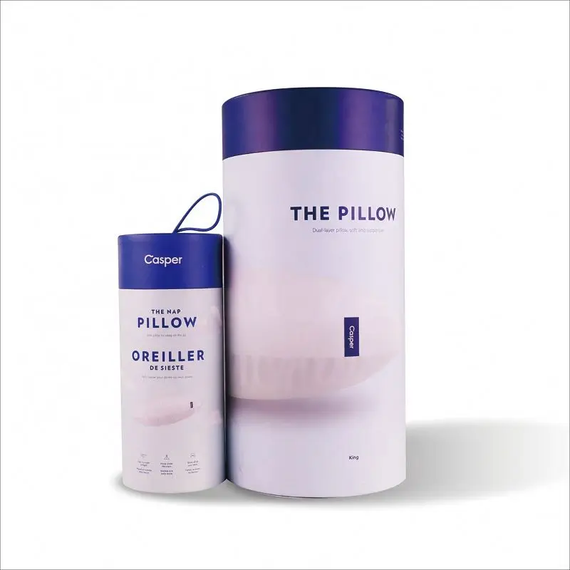 Eco Friendly Custom Made Cylinder Box cardboard paper tube box for the nap pillow