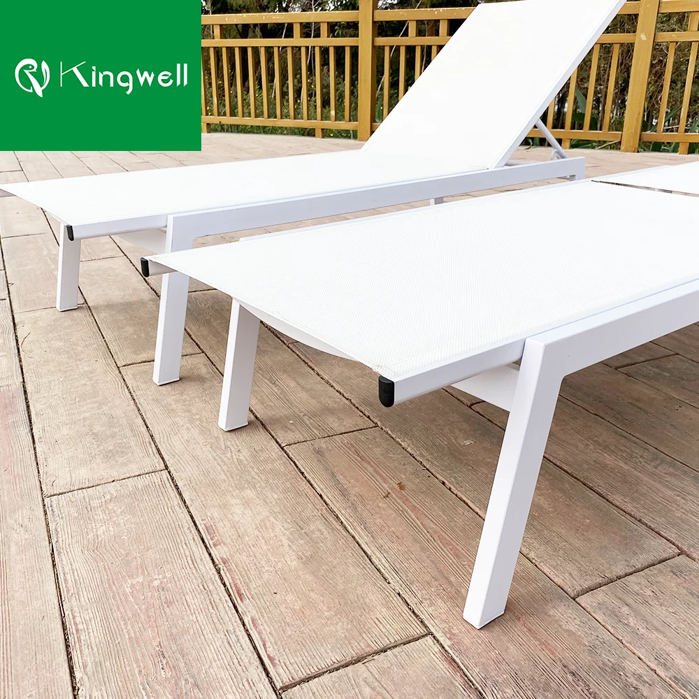 Aluminum outdoor pool furniture lounger sun beds for beach