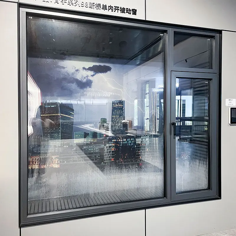 Impact Resistance Frame Thermal Break Aluminum French Triple Glazing Casement House Windows