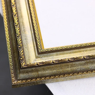 Custom Retro Classic Gold Color Picture Oil Painting Frame Oil Painting Polystyrene Photo Frame