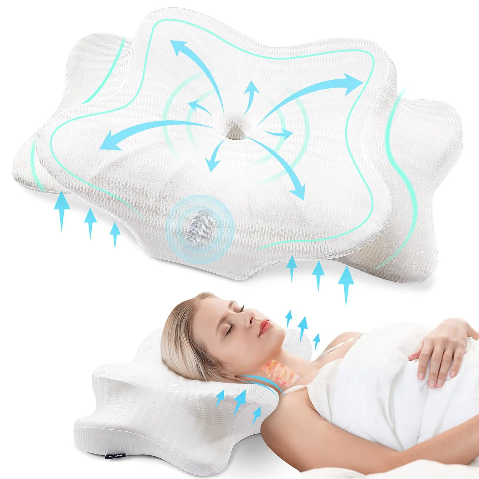 New Design Non-toxic Breathable Memory Foam Soft Pillow For Couple