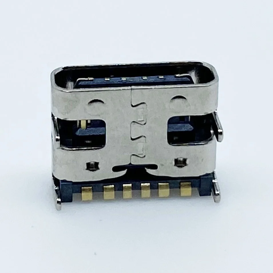 Dongguan charging connector mobile phones supplier 0.5A 50V type C 6 PIN phone universal with PCB