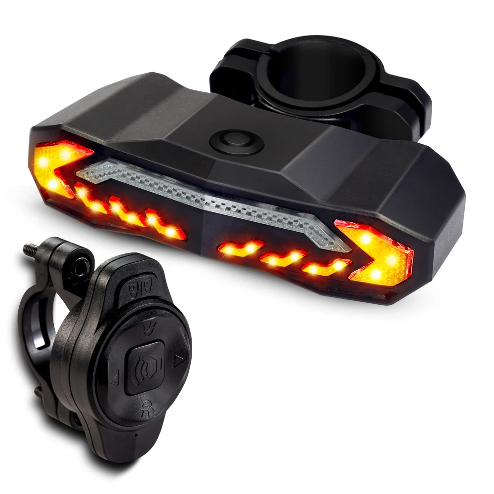 Waterproof IP65 Rechargeable Mountain Bike Tail Light 7-Level Sensitive Riding Lights Dustproof Bicycle Accessories