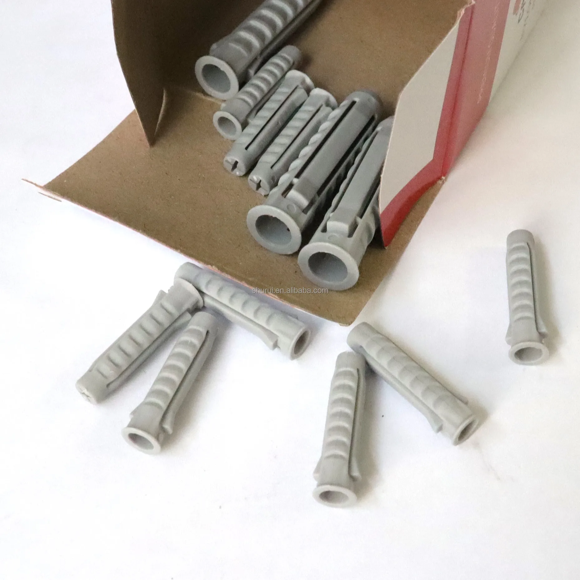 100pcs 30*60mm White Fast Fixing Expansion Screw Anchor Practical PE Plastic Wall Anchor Bolt for Installation