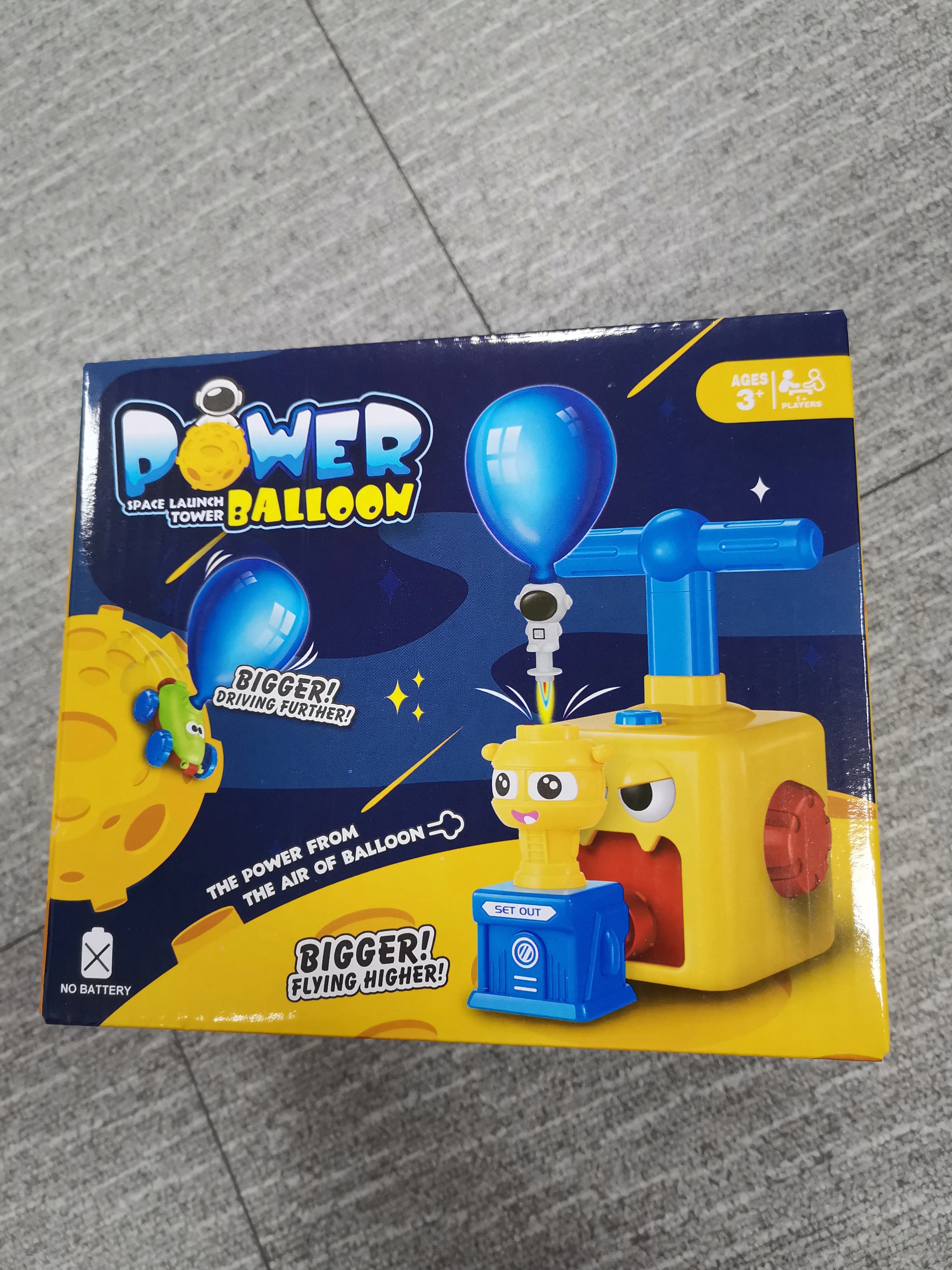 New amazon hot sale launch tower balloon pump car toy set balloon car for children