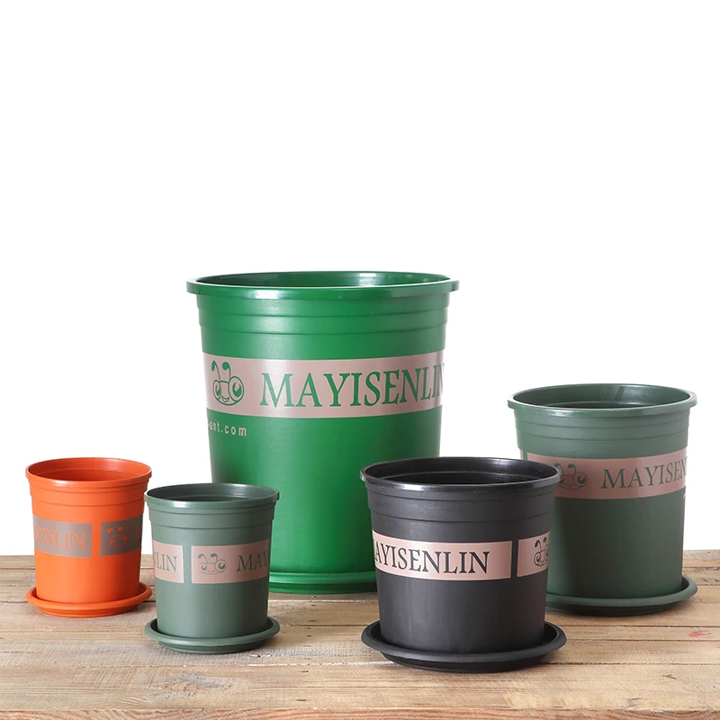 1 Gallon Thickening Pp Resin Round Flowerpot Gallons Basin Plastic Flowerpots Gallon Hydroponic Plastic Garden Flowerpot