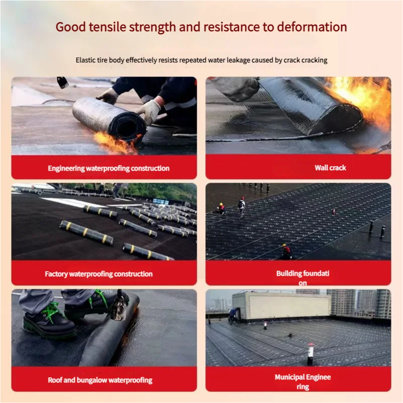 Water Proofing Membranes Membranes For Concrete Roof SBS Fire Baked Modified Asphalt Waterproof Coiled Material
