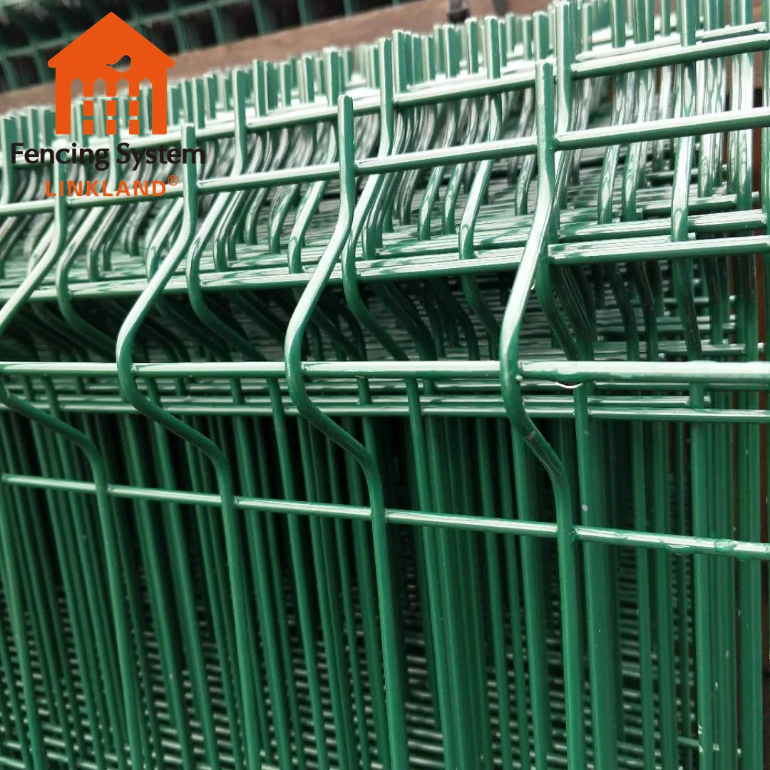 Outdoor 3D Curved Welded Fence Panel PVC Coated Galvanized Triangle Bending 3D Fence for Garden Fencing
