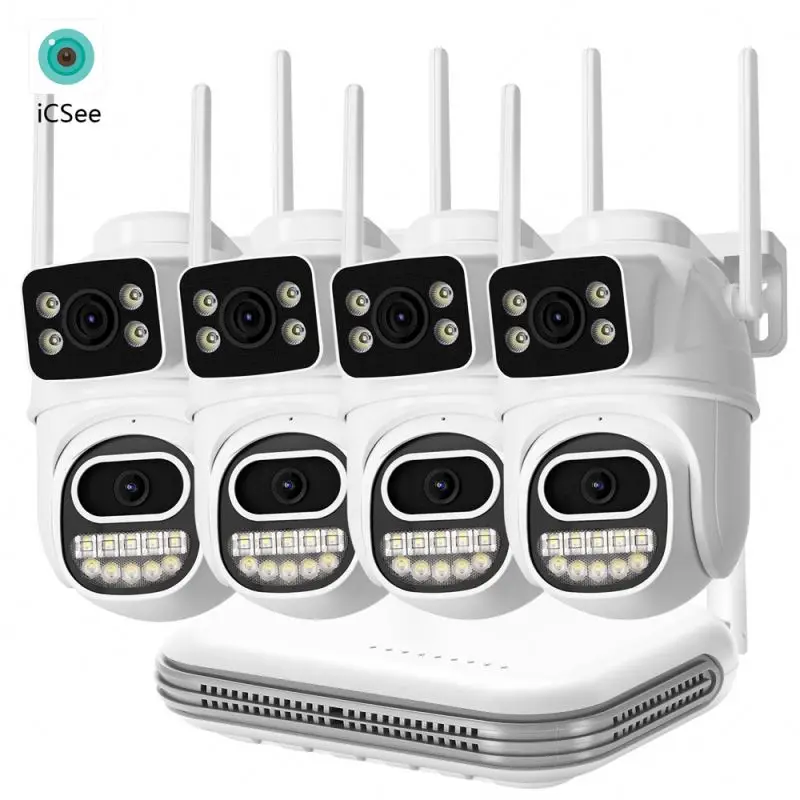 Kamera Wifi Camera Security System Wireles Qw15 Surveillance Kit Lhua Analog Professional Home 4K Cctv Full Set Mobile Control