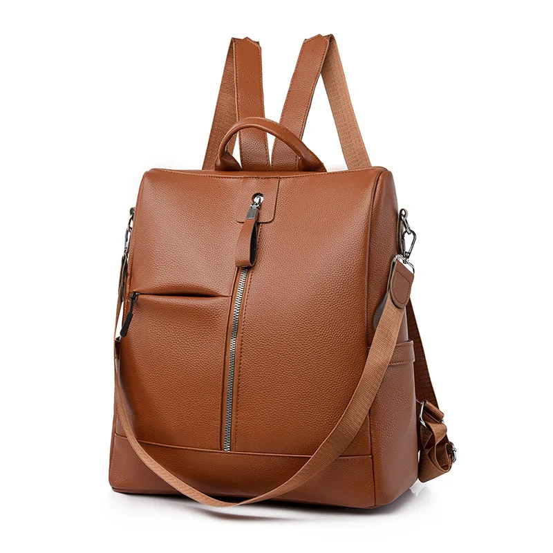 mini backpack women pu leather shoulder bag for teenage girls kids multi-function small bagpack female ladies school backpack