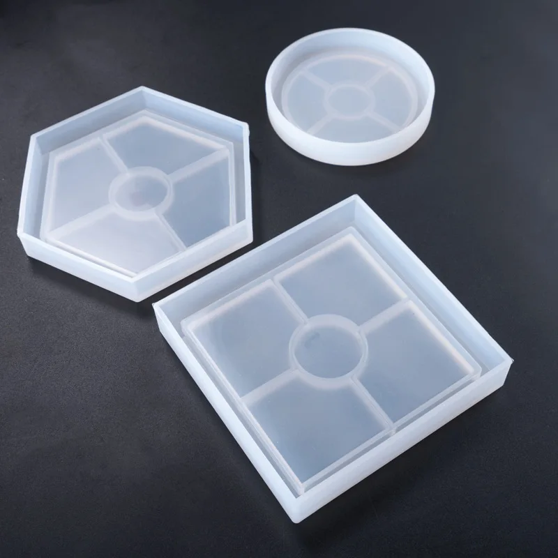 Wholesale Factory Customized DIY Tray Coaster Silicone Mold for Epoxy Resin