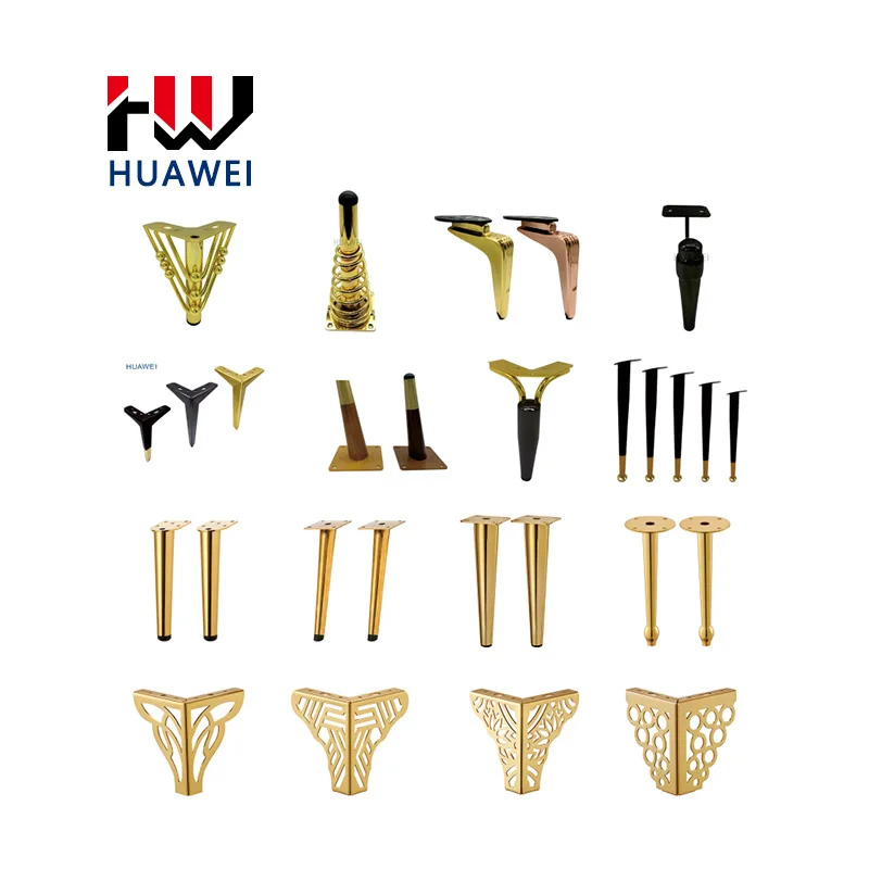 New Product Table Legs Base Feet Silver and Gold Metal Polish Brass Furniture Leg Bed Foot Sofa Accessories