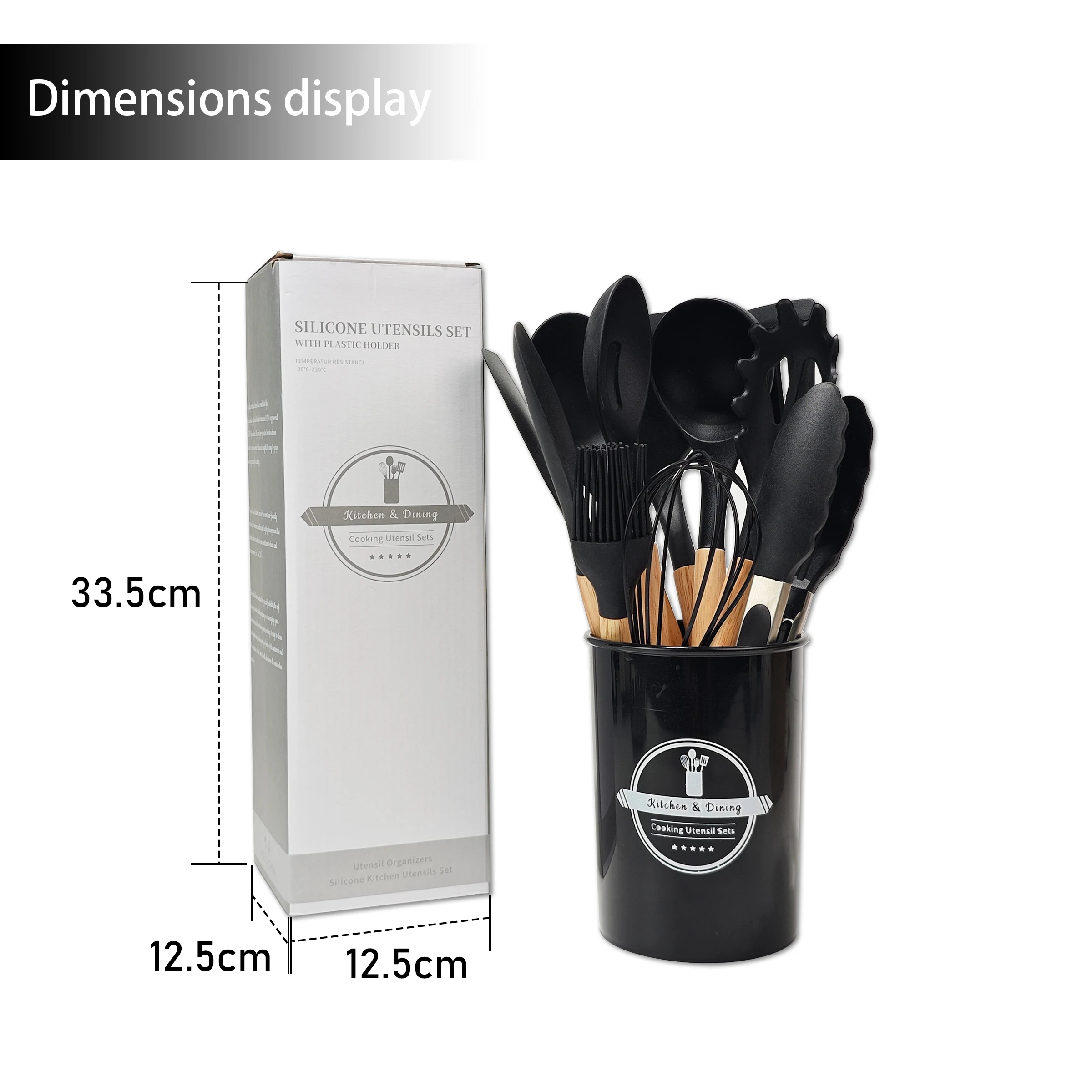 Direct wholesale kitchen tools silicone kitchen accessories cooking tool set customized LOGO minimum order 3000